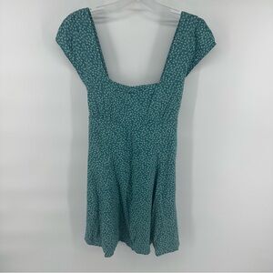 NWT American Eagle Green Floral Mini Dress Sweetheart coquette Cottagecore